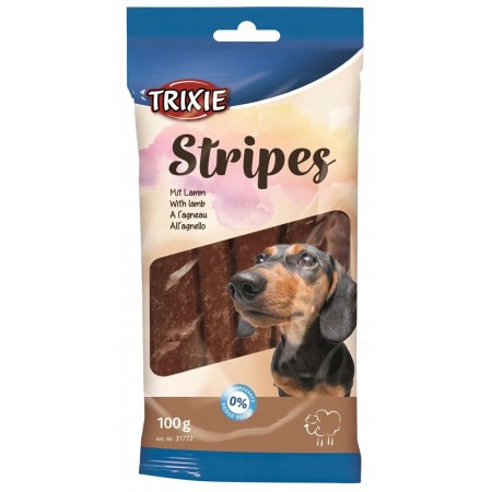 TRIXIE Stripes with lamb - Dog treat - 100g