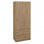 Topeshop SZAFA MALWA ART bedroom wardrobe/closet 5 shelves 2 door(s) Oak