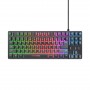 Trust GXT 833 Thado teclado Jogos USB Holandês Preto, Prateado