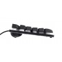 Trust GXT 833 Thado teclado Jogos USB Holandês Preto, Prateado