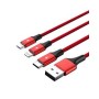UNITEK C4049RD USB cable 1.2 m USB A USB C/Micro-USB B/Lightning Red