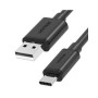 UNITEK KABEL USB USB-A — USB-C 50CM, Y-C481BK BLACK