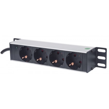 Intellinet 714020 PDU 4 tomada(s) CA 1U Cinzento