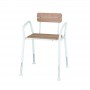 Wooden shower chair with backrest