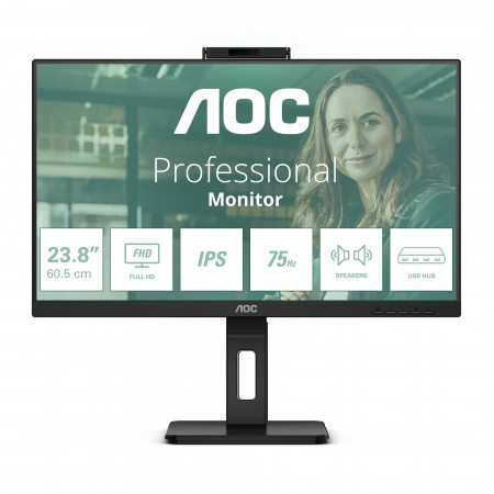 AOC 24P3QW monitor de ecrã 60,5 cm (23.8") 1920 x 1080 pixels Full HD Preto