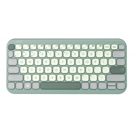 ASUS KW100 KEYBOARD GN UI 80 teclado Casa Bluetooth Verde, Café com leite