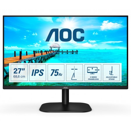 AOC B2 27B2H monitor de ecrã 68,6 cm (27") 1920 x 1080 pixels Full HD LED Preto