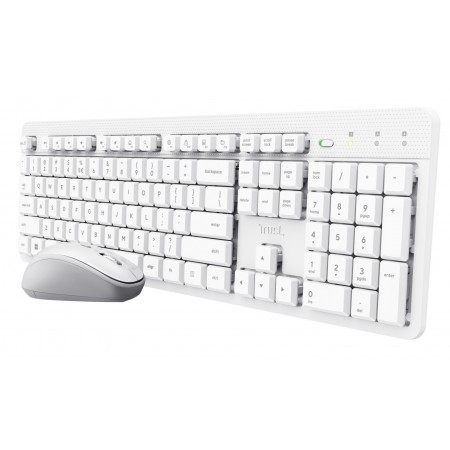 Trust Ody II teclado Rato incluído Casa Escritório RF Wireless QWERTY Inglês (Estados Unidos) Branco