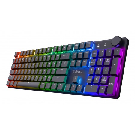 Trust GXT 868 Torix teclado Jogos USB + RF Wireless + Bluetooth QWERTY Inglês (Estados Unidos) Preto