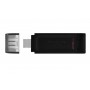 Kingston Technology DataTraveler 70 unidade de memória USB 256 GB USB Type-C 3.2 Gen 1 (3.1 Gen 1) Preto