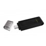 Kingston Technology DataTraveler 70 unidade de memória USB 256 GB USB Type-C 3.2 Gen 1 (3.1 Gen 1) Preto