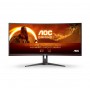 AOC G2 CU34G2XE BK LED display 86,4 cm (34") 3440 x 1440 pixels Wide Quad HD LCD Preto, Vermelho