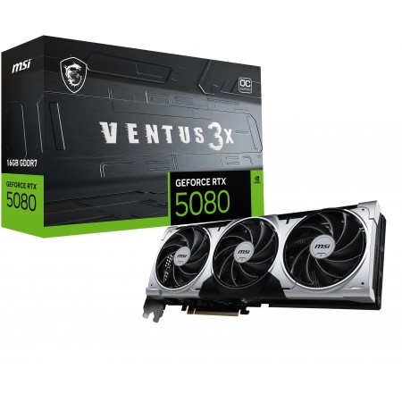 MSI VENTUS GEFORCE RTX 5080 16G 3X OC PLUS placa de vídeo NVIDIA 16 GB GDDR7