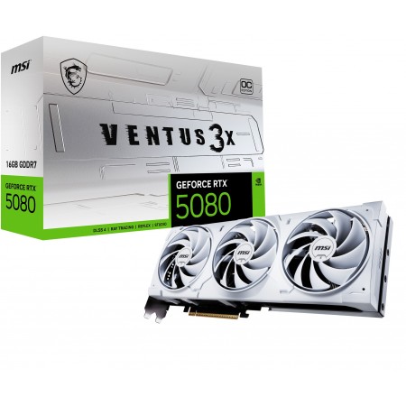 MSI VENTUS GEFORCE RTX 5080 16G 3X OC WHITE placa de vídeo NVIDIA 16 GB GDDR7