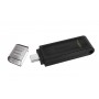 Kingston Technology DataTraveler 70 unidade de memória USB 128 GB USB Type-C 3.2 Gen 1 (3.1 Gen 1) Preto