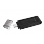 Kingston Technology DataTraveler 70 unidade de memória USB 64 GB USB Type-C 3.2 Gen 1 (3.1 Gen 1) Preto