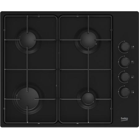 Beko HIBG64120SB piano cottura Nero Da incasso 60 cm Gas 4 Fornello(i)