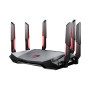 MSI RADIX AXE6600 WIFI 6E TRI-BAND router wireless Gigabit Ethernet Dual-band (2.4 GHz 5 GHz) Nero, Rosso