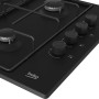 Beko HIBG64120SB piano cottura Nero Da incasso 60 cm Gas 4 Fornello(i)