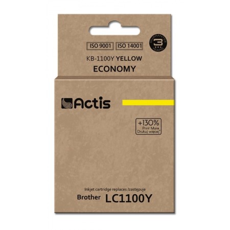 Actis KB-1100Y Ink (replacement for Brother LC1100Y/980Y- Standard- 19 ml- yellow)