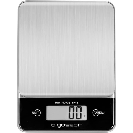 Balança de cozinha digital em aço inoxidável de 5 kg