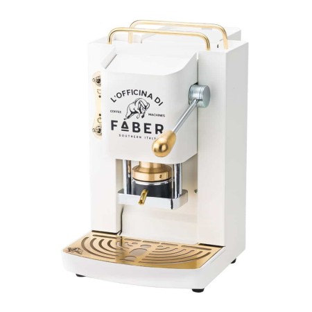Máquina de café Pro Deluxe branco puro - Dourado