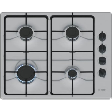 Bosch Serie 2 PBP6B5K80 placa Aço inoxidável Embutido 60 cm Gás 4 zona(s)
