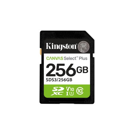 Kingston Technology 256GB SDXC Canvas Select Plus Gen3 150MB s C10 UHS-I U1 V10