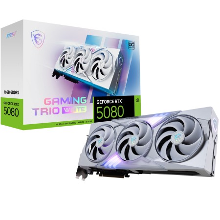 MSI GAMING GEFORCE RTX 5080 16G TRIO OC WHITE placa de vídeo NVIDIA 16 GB GDDR7