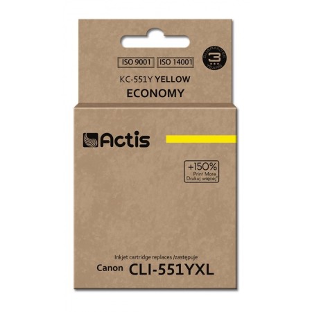 Actis KC-551Y Ink (replacement for Canon CLI-551Y- Standard- 12 ml- yellow)