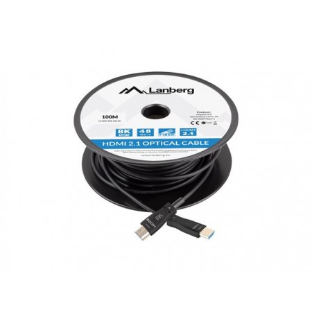 LANBERG HDMI CABLE M/M V2.1 100M 8K OPTICAL AOC