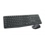 Logitech MK235 teclado Rato incluído Casa USB QWERTY Estados Unidos (Internacional) Cinzento