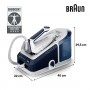 Braun CareStyle 7 Pro IS7282BL estação de engomar a vapor 2700 W 2 l Base de alumínio Azul, Branco