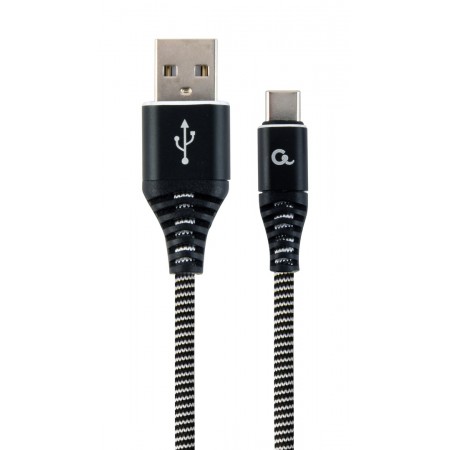 Gembird CC-USB2B-AMCM-2M-BW USB cable USB 2.0 USB A USB C Black, White