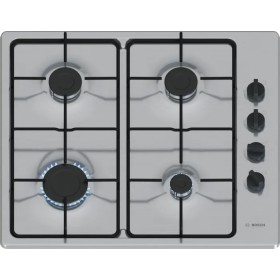 BOSCH gas hob PBP6B5K80 Bosch Serie 2 PBP6B5K80 placa Aço inoxidável Embutido 60 cm Gás 4 zona(s)