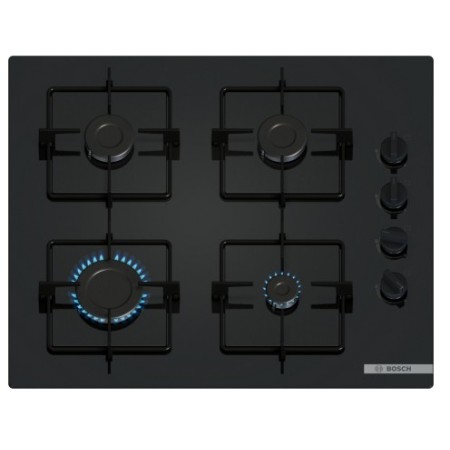 Bosch Serie 2 POP6B6K30 piano cottura Nero Da incasso 60 cm Gas 4 Fornello(i)