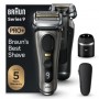 Braun Series 9 Pro+ 9565cc Wet & Dry Máquina de barbear com lâminas que se adaptam ao contorno do rosto Aparador Metálico