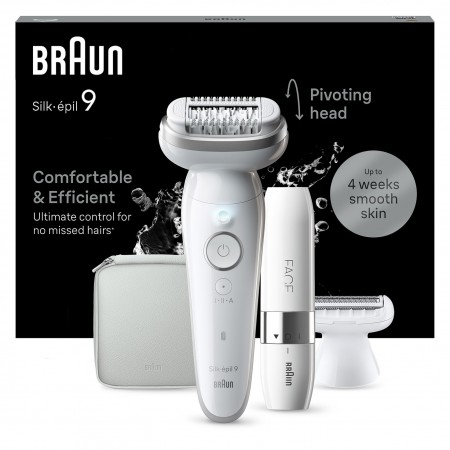 Braun Silk-épil 9 9-341 depiladora de arranque 40 pinças Branco