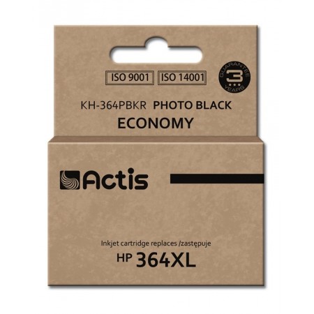 Actis KH-364PBKR Ink Cartridge (replacement for HP 364XL CB322EE- Standard- 12 ml- black, photo)