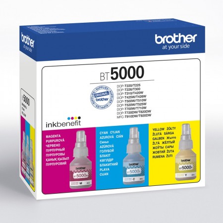 Brother BT5000CLVAL tinteiro 3 unidade(s) Compatível Ciano, Magenta, Amarelo