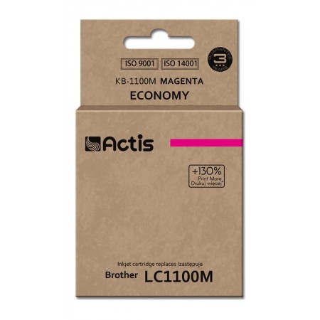 Actis KB-1100M Ink Cartridge (replacement for Brother LC1100M/980M- Standard- 19 ml- Magenta)