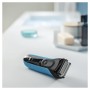Braun Series 3 3040s Máquina de barbear com lâminas que se adaptam ao contorno do rosto Aparador Preto, Azul
