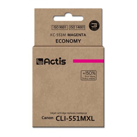 Actis KC-551M ink for Canon printer- Canon CLI-551M replacement- Standard- 12 ml- magenta (with chip)