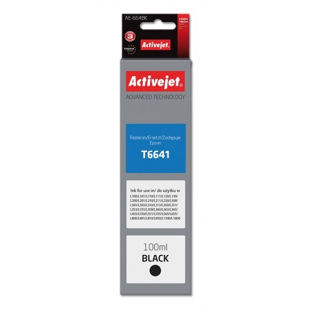 Activejet AE-664Bk Ink cartridge (replacement for Epson T6641- Supreme- 100 ml- black)