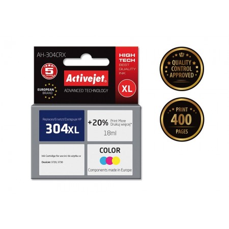 Activejet AH-304CRX ink for HP printer- HP 304XL N9K07AE replacement- Premium- 18 ml- color