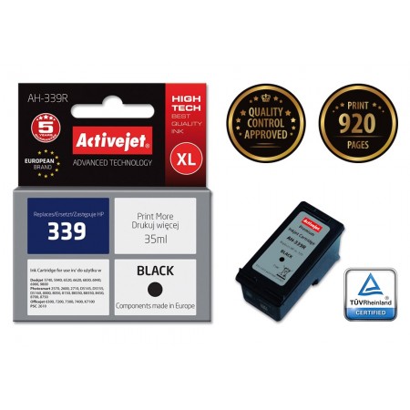 Activejet AH-339R Ink cartridge (replacement for HP 339 C8767EE- Premium- 35 ml- black)