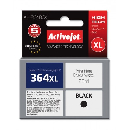 Activejet AH-364BCX Ink Cartridge (replacement for HP 364XL CN684EE- Premium- 20 ml- black)