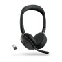 Jabra Evolve2 65 Flex Auscultadores Com fios e sem fios Fita de cabeça Escritório Call center Bluetooth Preto
