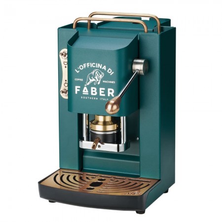 Máquina de café Pro Deluxe verde britanico - Dourado ramada