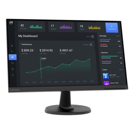 Lenovo D24-40 monitor de ecrã 60,5 cm (23.8") 1920 x 1080 pixels Full HD LED Preto